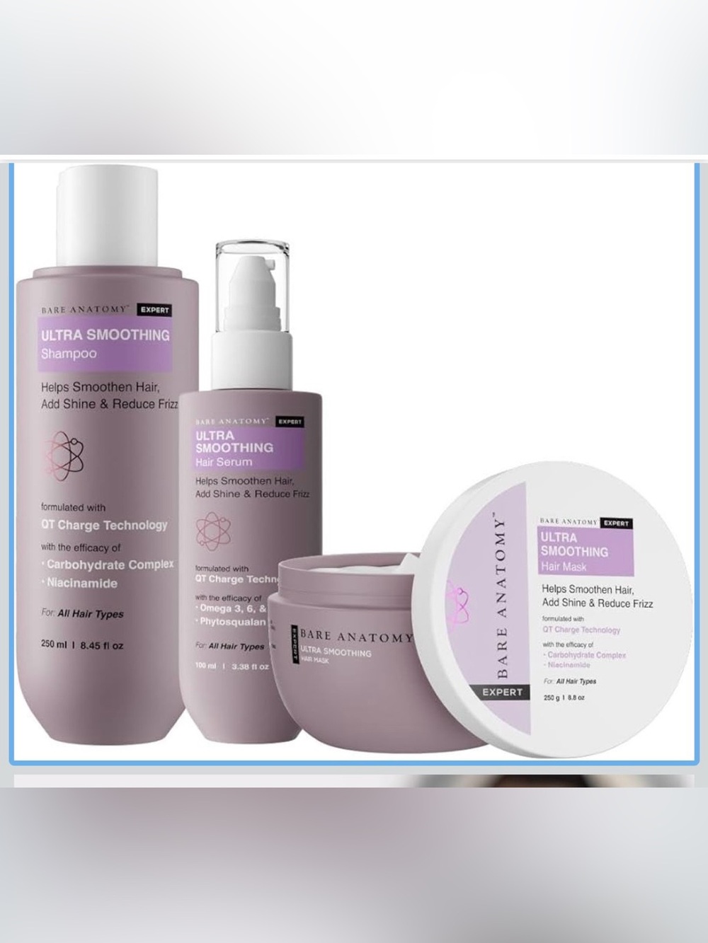 Bare Anatomy Champú ultra suavizante + máscara para el cabello + kit de suero |